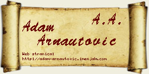 Adam Arnautović vizit kartica